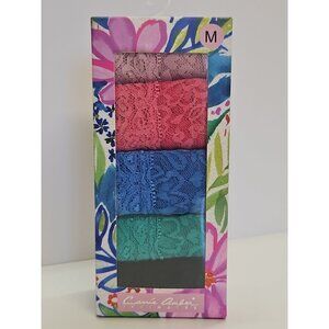 Carrie Amber Women Size M Intimates 5PK Lace Hipster Multicolor Gift Box Panties